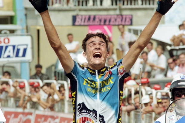 Richard Virenque wint op Luz Ardiden in 1994