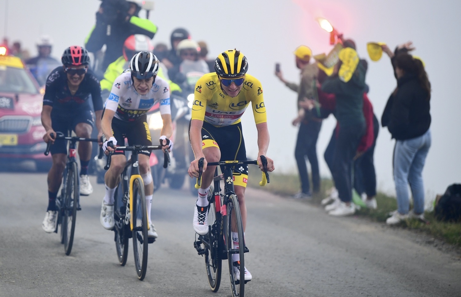Pogačar, Vingegaard en Carapaz Tour de France 2021