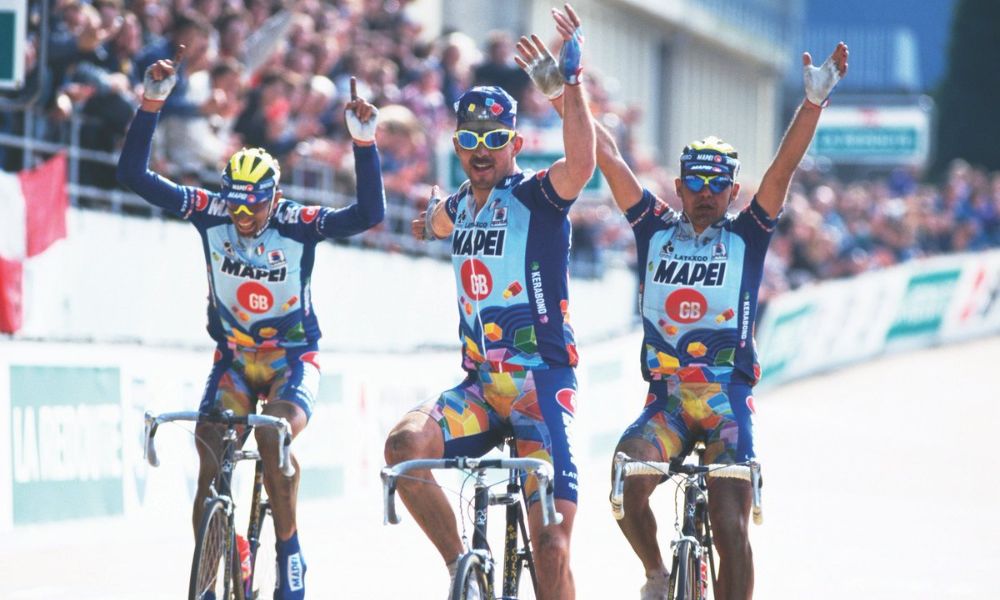 Geschiedenis Parijs Roubaix 1996 Mapei 1-2-3