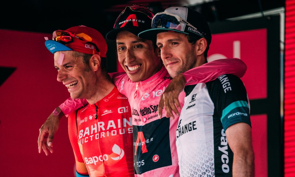 Podium Giro 2021 - Egan Bernal, Damiano Caruso, Simon Yates
